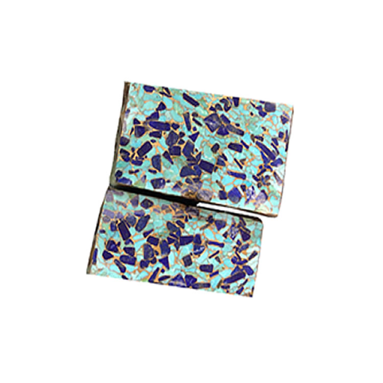 綠松石和Lapis銅壓縮綠松石塊 15