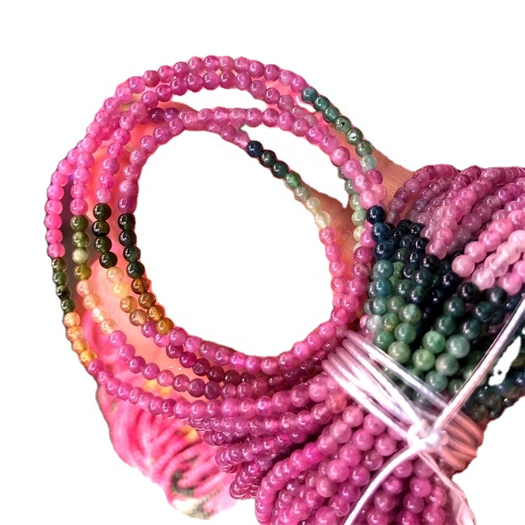 3a ទេសចរណ៏ពណ៌ផ្កាឈូកធម្មជាតិមានទំហំ 6 មម 8 មមមានទំហំ 12 មម 12 មមរលុងត្បូងពេជ្រ 17mm Lose 16 \ strand 11