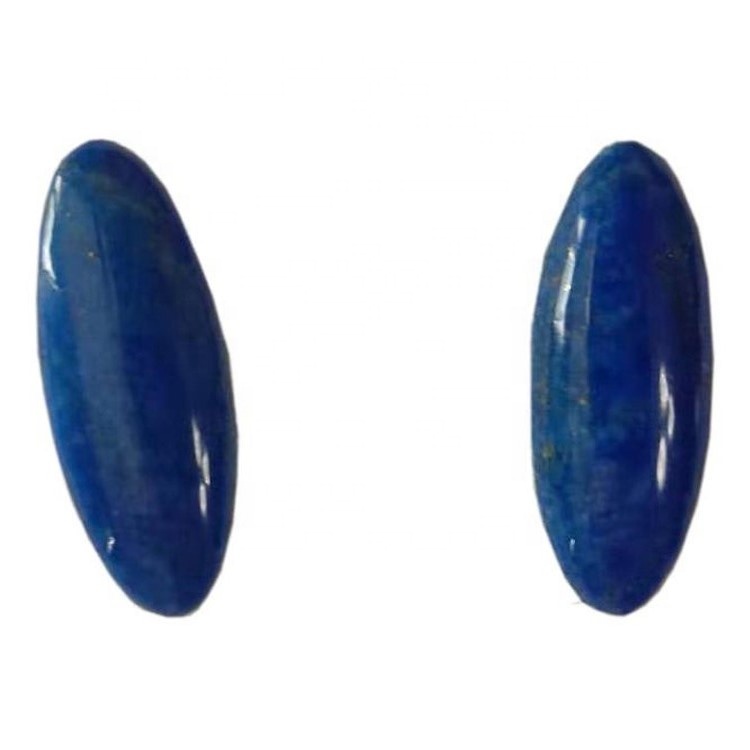 I-Lapis Lazuli Gemstone Cabochon Pair Stone Natural Stone Mat Pair Gems Cab 9