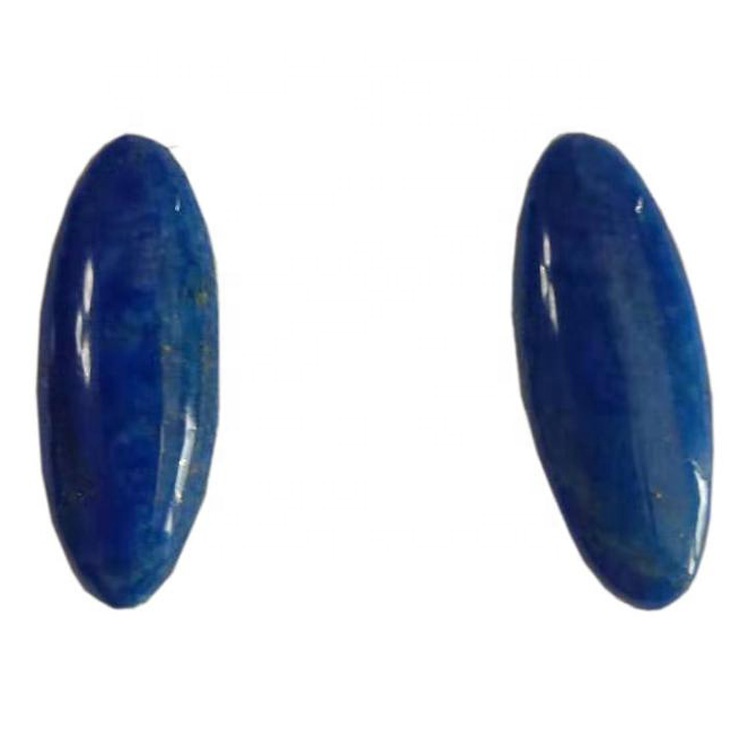 I-Lapis Lazuli Gemstone Cabochon Pair Stone Natural Stone Mat Pair Gems Cab 11