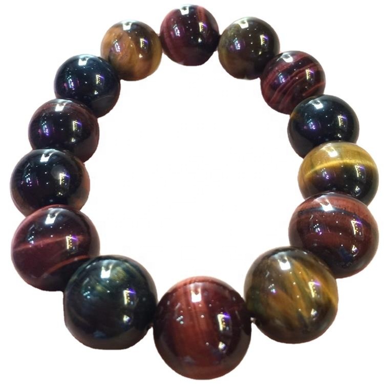 Nuevo estilo de hombre estilo natural Tigereye Boy Pulsera Tiger ojo pulseras para hombres 6