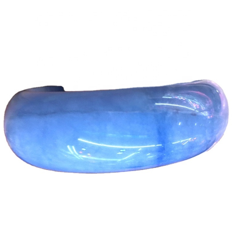 Cel mai mare piatră de piatră prețioasă Lapte Aquamarine Bijuterii Bijuterii 52-64mm Solid natural Aquamarine Bangle Blue cuarț Crystal Round Brățară 11