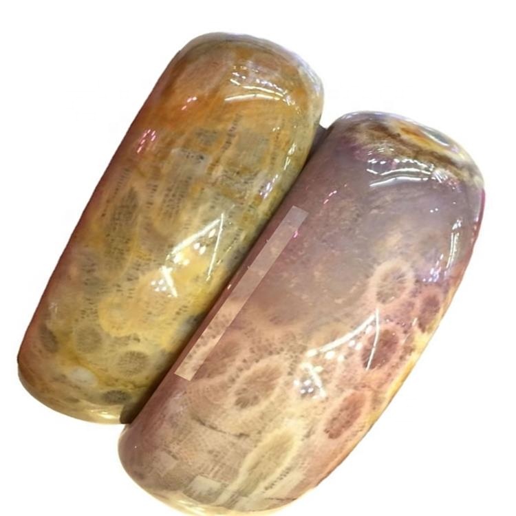 Factory Cut Chrysanthemum Stone Bangle et armillas Jewelry leporem armillas Coral Beta Gemstone 9