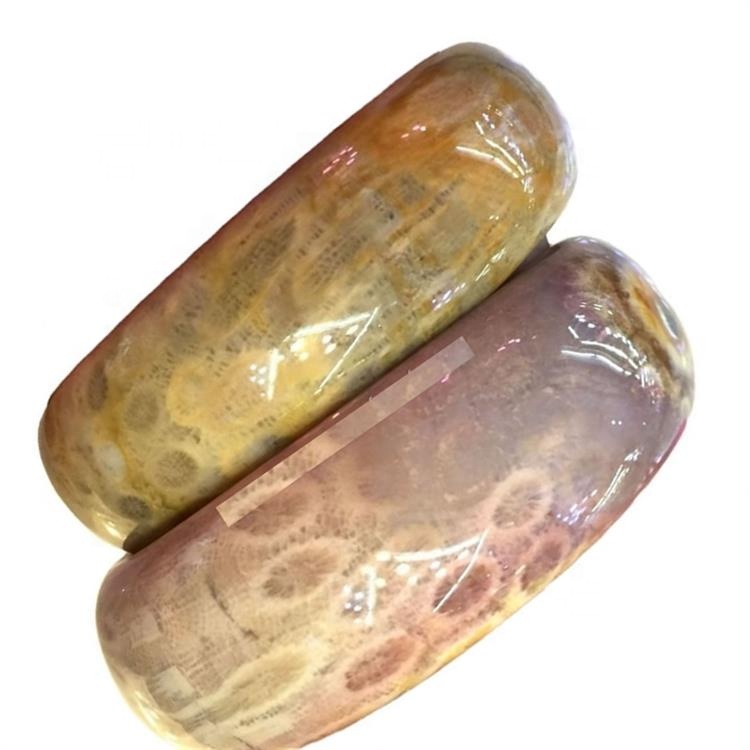 Factory Cut Chrysanthemum Stone Bangle et armillas Jewelry leporem armillas Coral Beta Gemstone 11