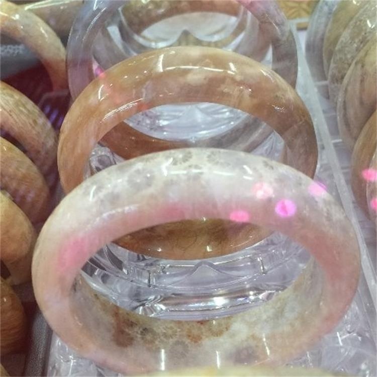 Factory Cut Chrysanthemum Stone Bangle et armillas Jewelry leporem armillas Coral Beta Gemstone 15