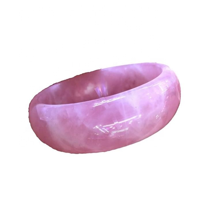 Naturalis Gemstone Rose Vicus Bangle Calor Sale 55-58MM Naturalis Rose Quartz Bangle Pink glacies Jade Rose Quartz Witt certifie 13