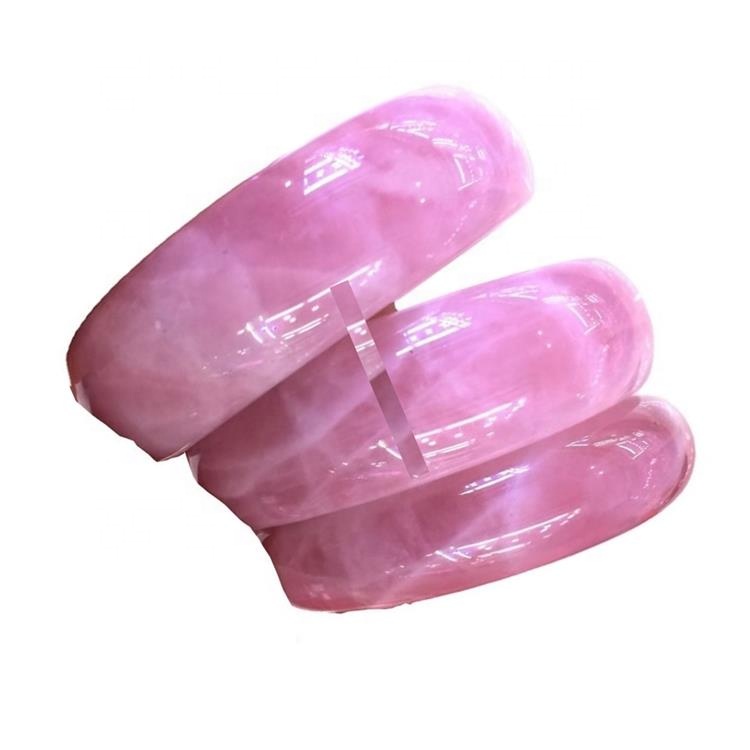 Naturalis Gemstone Rose Vicus Bangle Calor Sale 55-58MM Naturalis Rose Quartz Bangle Pink glacies Jade Rose Quartz Witt certifie 11