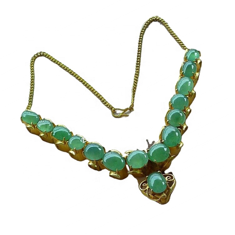 Gemstone emerald Cabostread Cabochon ដើម្បីធ្វើខ្សែក 13