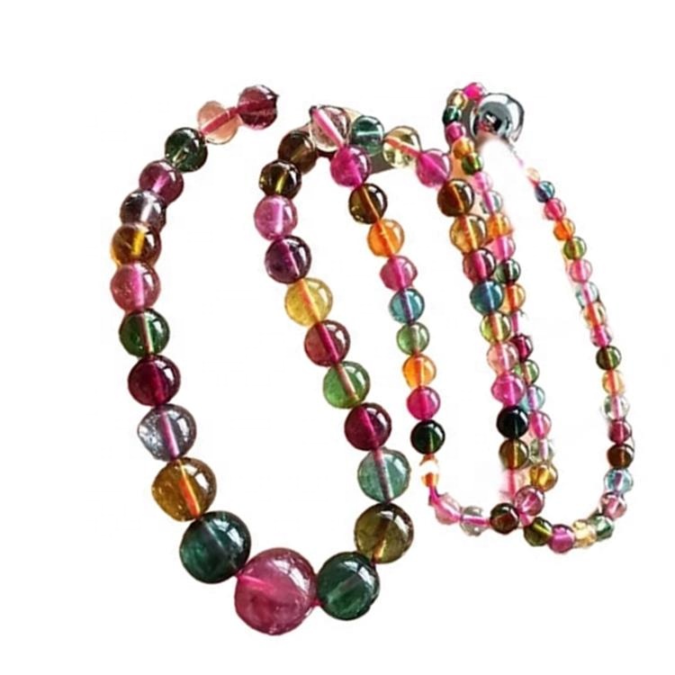 ខ្សែក Tourmaline Toulemaline GeMStone ធ្វើឱ្យមានលក់ដុំ 9