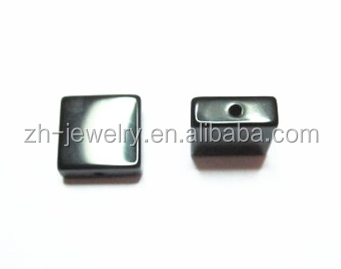 Hjól laus svartur Onyx perlur fyrir skartgripi gerð 13