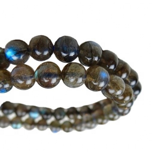 ភ្លើងពណ៌ខៀវខ្លាំង Labradorite រលោងខ្សែដៃរុំរលោង 13