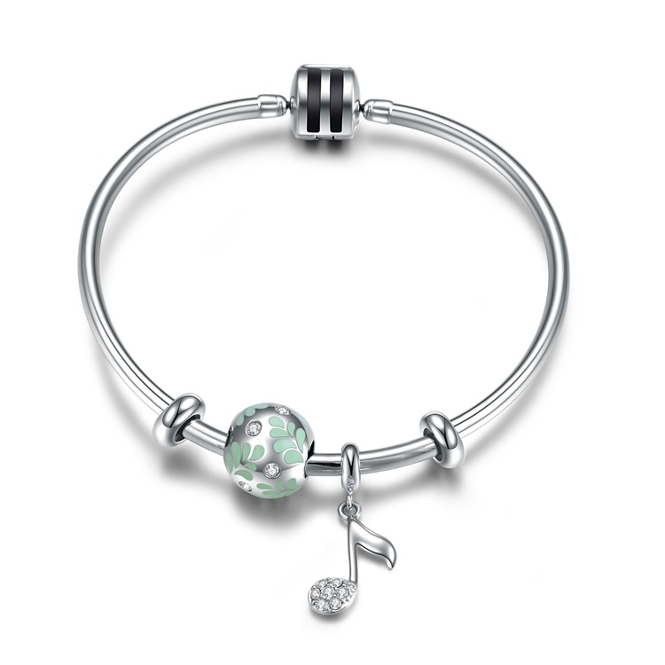 새로운 패션 womens 자연 크리스탈 925 스털링 실버 팔찌 9