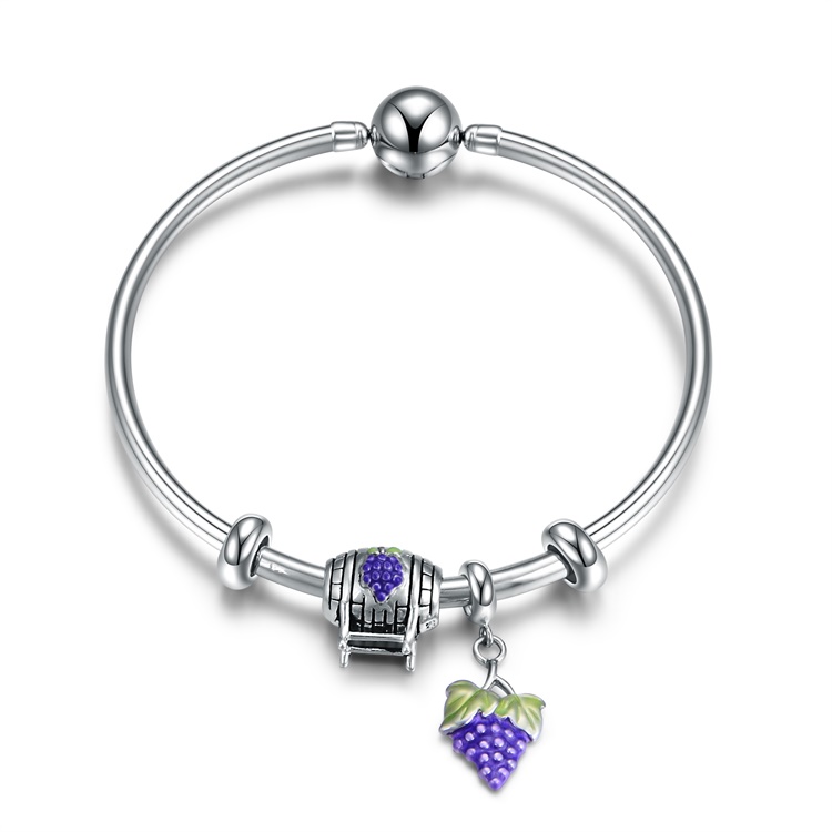 새로운 패션 womens 자연 크리스탈 925 스털링 실버 팔찌 11