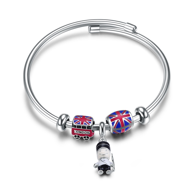 새로운 패션 womens 자연 크리스탈 925 스털링 실버 팔찌 13