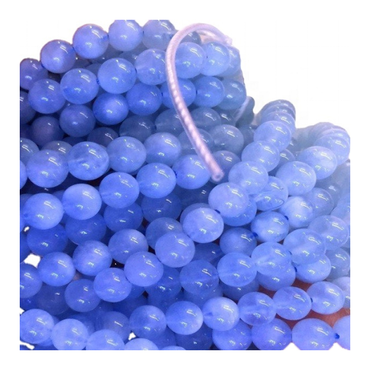 អង្កាំ quamarine ពណ៌ខៀវ។ អង្កាំដែលរលុងមូលធម្មជាតិ។ លក់ដោយ strand 16 អ៊ីញ។ ទំហំ 6 មម 8 មម 10 មម 12 មម 31