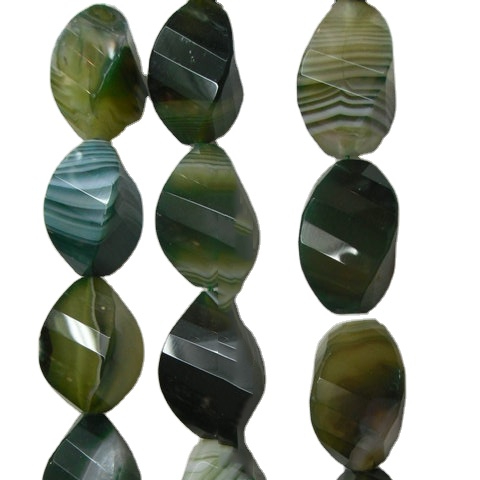 agate ចាស់របស់ Moss Beads Star កាត់ក្បាលអង្កាំដែលរលួយធម្មជាតិពិតប្រាកដ 13