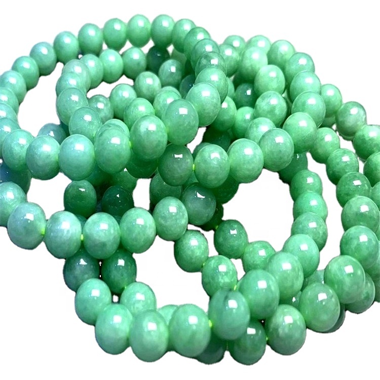 ធម្មជាតិពណ៌បៃតងខ្ចីពណ៌ខៀវ - ជីមស្តូសមូលមូលទំហំបណ្តោយបណ្តោយ 8 មមមានអង្កាំរលុង 10 មម 9