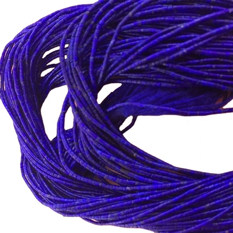 来自阿富汗的Lapis Lazuli Heishi Stone珠子批发 11