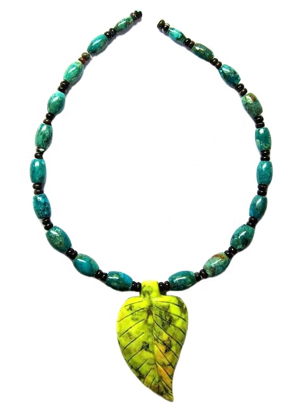 Genuina collana turchese à u collarinu di u collarinu turchinu 11