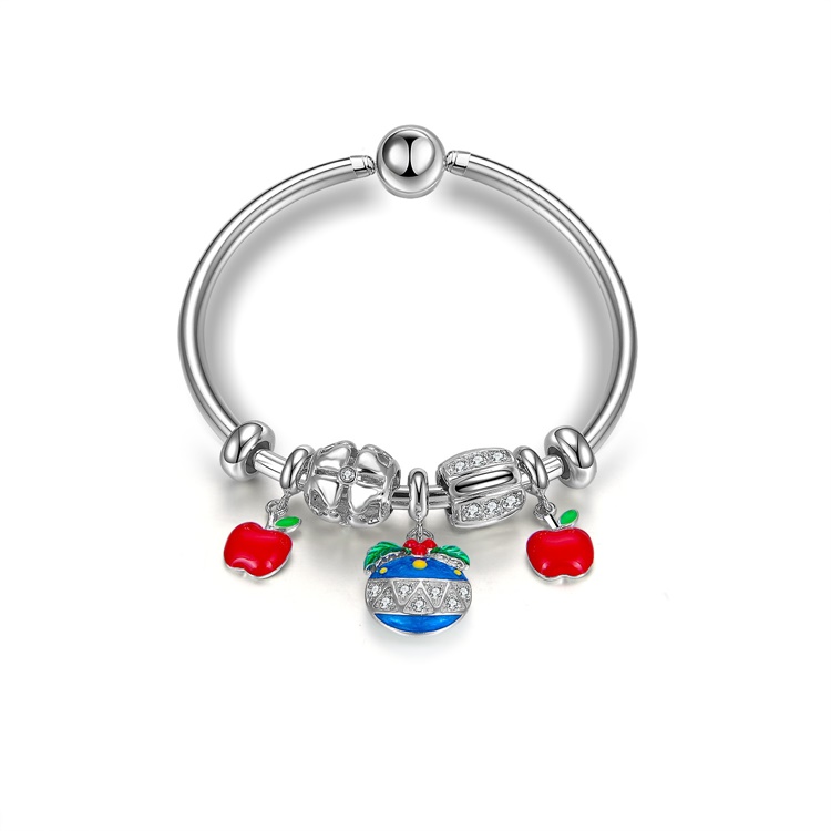 Klasik Womens 925 Sterling Silver Jewelry Charm Bracelet 7