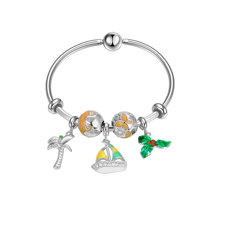 Klasik Womens 925 Sterling Silver Jewelry Charm Bracelet 15