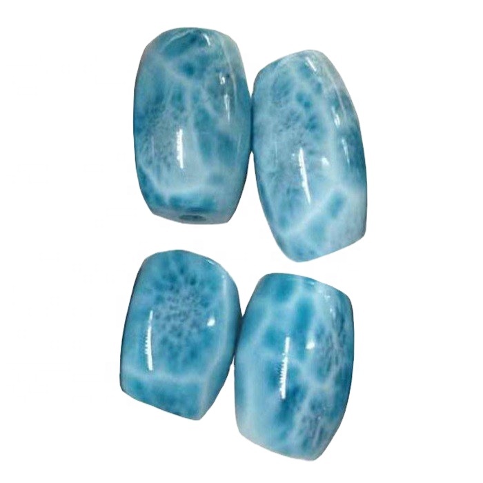 പ്രകൃതിദത്ത ബ്ലൂ ലാരിമുർ 6 എംഎം ജെംസ്റ്റോൺ റൗണ്ട് അയഞ്ഞ മുത്തുകൾ 16 സരണികൾ 7