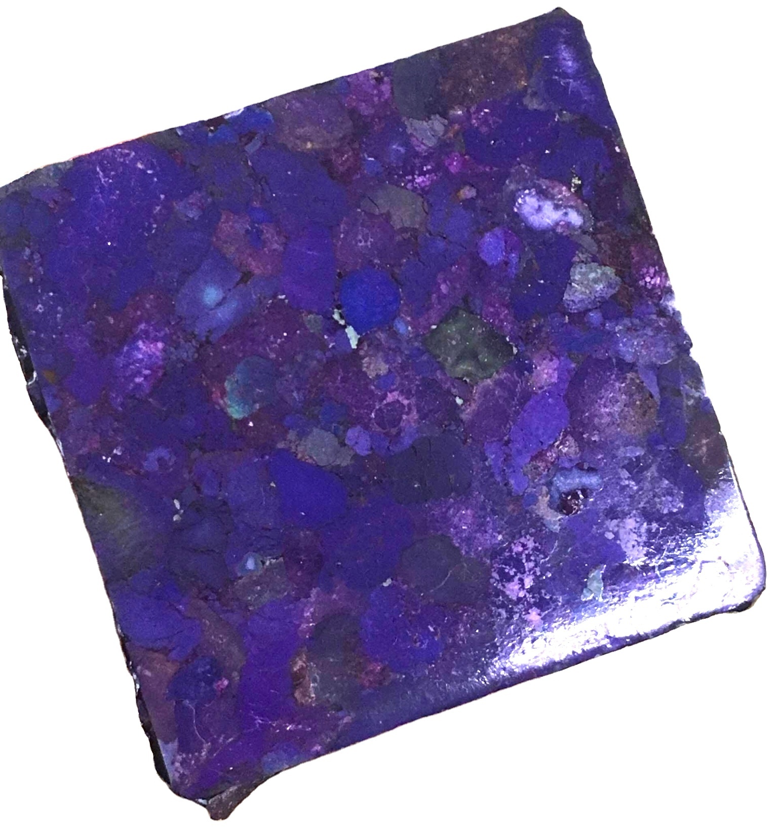 Colore viola di alta qualità Naturally Gemstone compresso turchese ruvido 7