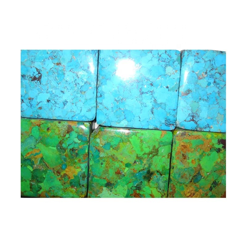 Mohave ពណ៌បៃតង turquoise ឥដ្ឋលក់ដុំ Mojave Turquoise Composite Turquoise សម្រាប់ធ្វើគ្រឿងអលង្ការ 13