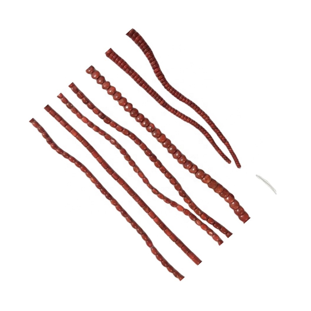 ചുവന്ന കോറൽ മുത്തുകൾ പ്രകൃതിദത്ത അയഞ്ഞ ജെംസ്റ്റോൺ മുത്തുകൾ 7