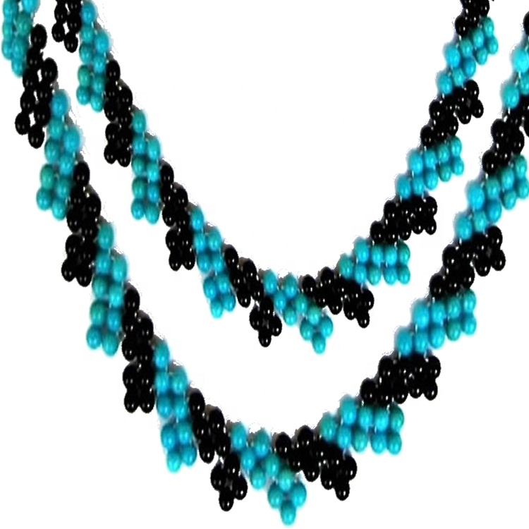Kalung Beads Turquoise Borong Gaya Berbeza 13