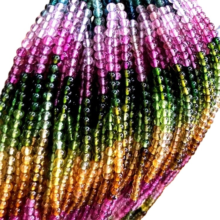 തണ്ണിമത്തൻ ടൂർമലൈൻ 6 എംഎം 13 നെക്ലേസ് നിർമ്മാണത്തിന് കൊന്ത സ്ട്രാന്റ് 9