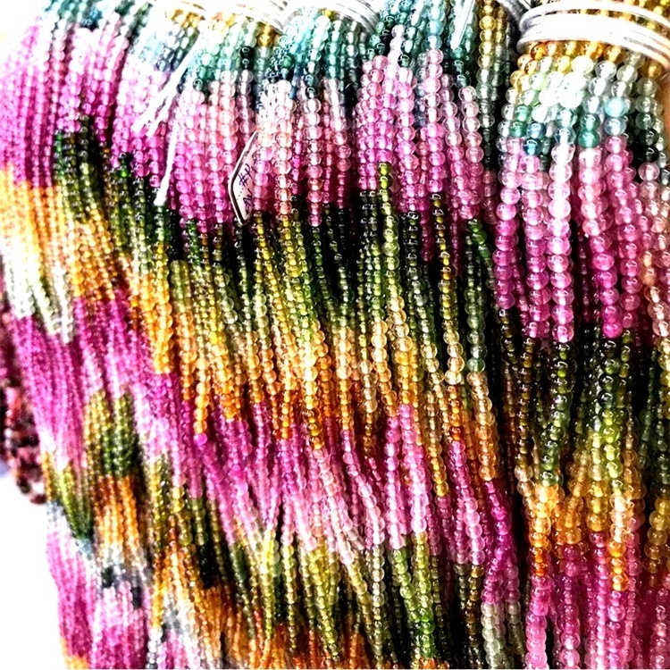 തണ്ണിമത്തൻ ടൂർമലൈൻ 6 എംഎം 13 നെക്ലേസ് നിർമ്മാണത്തിന് കൊന്ത സ്ട്രാന്റ് 15