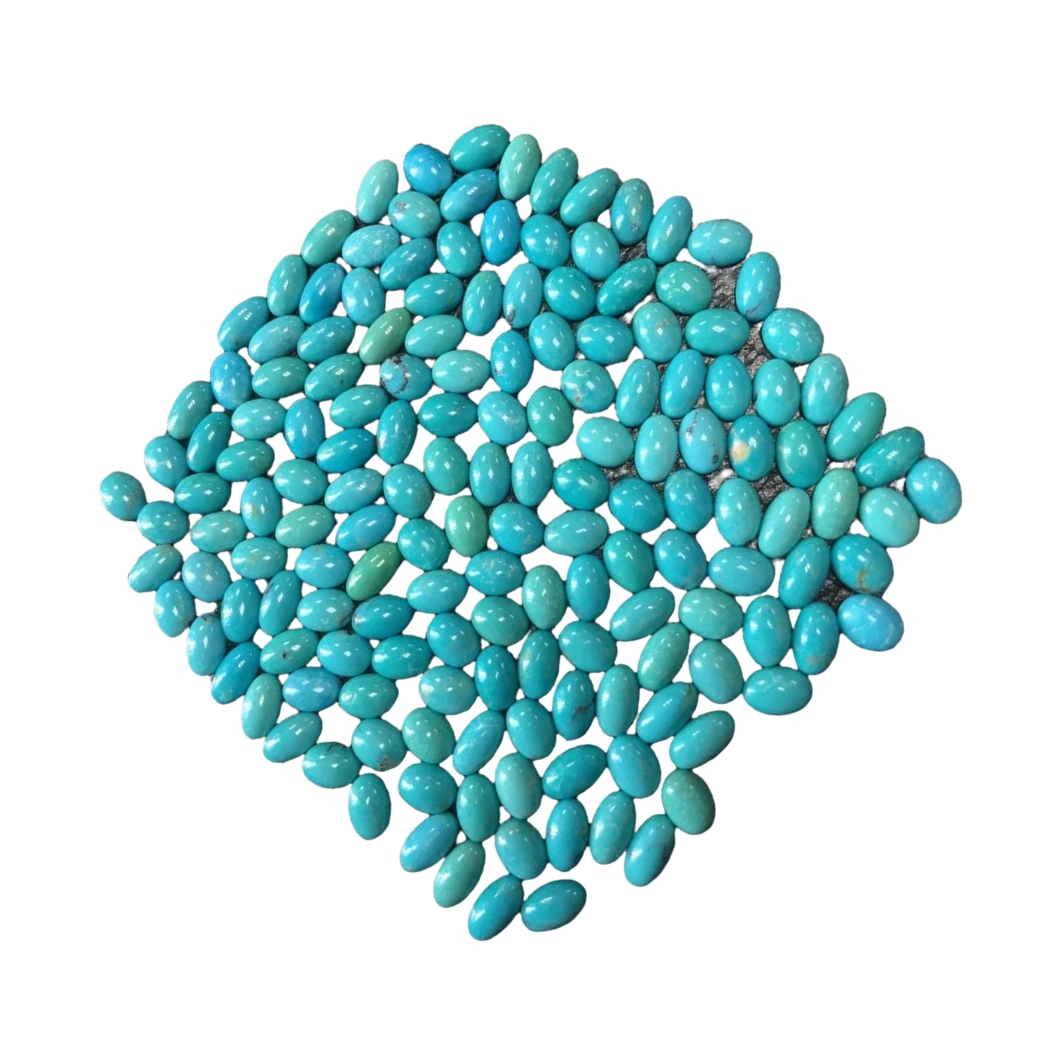 100% പ്രകൃതിദത്ത ടർക്കോയ്സ് ജെംസ്റ്റോൺ 12x16 എംഎം പ്രകൃതിദത്ത ടർക്കോയ്സ് ഓവൽ കാബോചോൺ രത്നങ്ങൾ 15