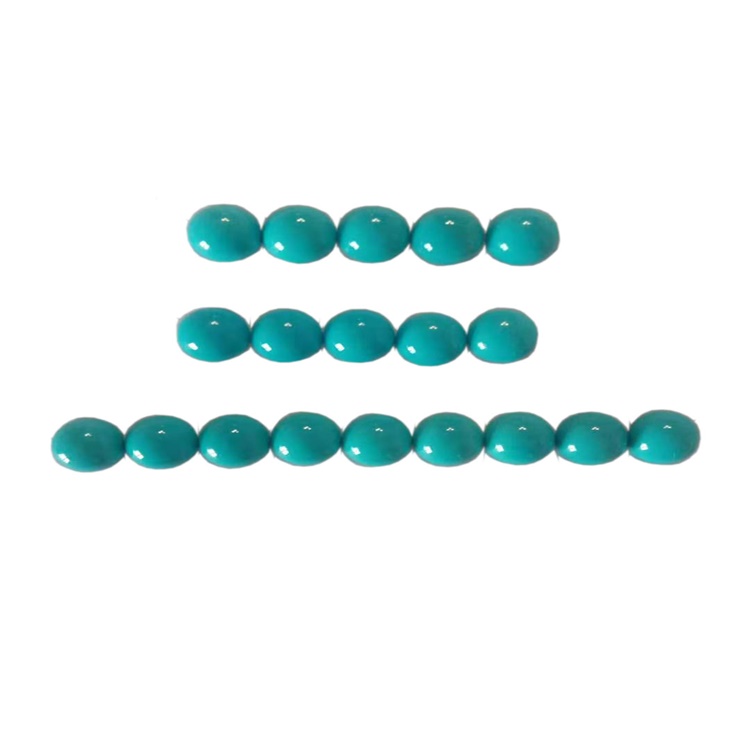 Bukuroshe Beauty Turquoise Round Cabochon - Gemstone gjysmë të çmuar -Blue-Green Turquoise rrumbullakët rrumbullakët rrumbullakëta 4-20mm 7