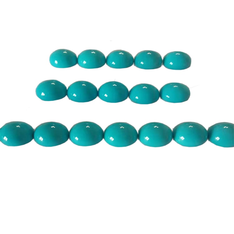 Bukuroshe Beauty Turquoise Round Cabochon - Gemstone gjysmë të çmuar -Blue-Green Turquoise rrumbullakët rrumbullakët rrumbullakëta 4-20mm 11