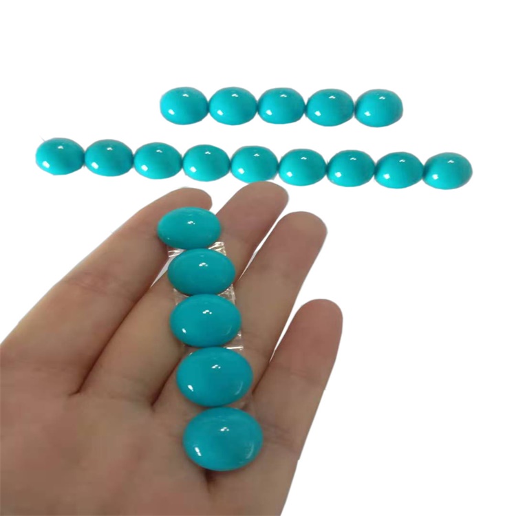 Bukuroshe Beauty Turquoise Round Cabochon - Gemstone gjysmë të çmuar -Blue-Green Turquoise rrumbullakët rrumbullakët rrumbullakëta 4-20mm 9