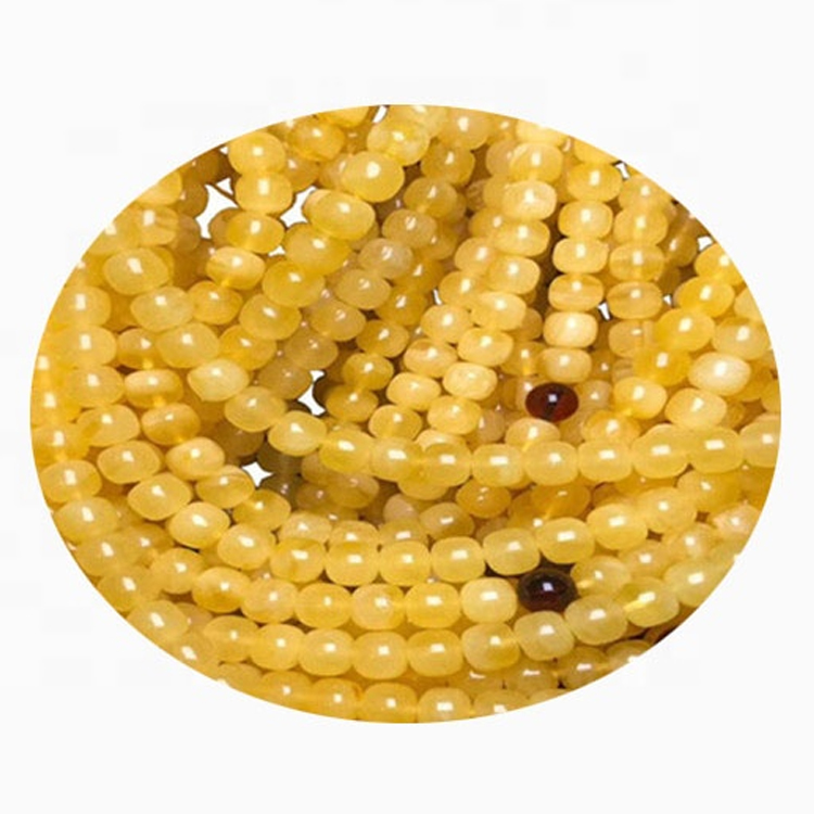 លក់ដុំខ្នាតពណ៌លឿងរបស់ amber ពណ៌លឿងនៅលើខ្សែក្រវ៉ាត់រាង gemstone 1strand 40 អឹមធី 40 ស៊ីម 7