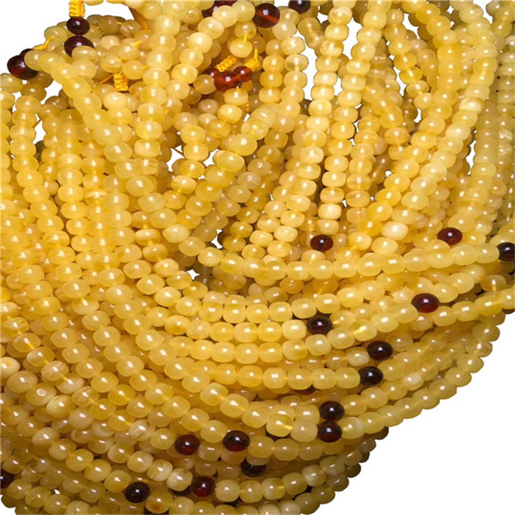 លក់ដុំខ្នាតពណ៌លឿងរបស់ amber ពណ៌លឿងនៅលើខ្សែក្រវ៉ាត់រាង gemstone 1strand 40 អឹមធី 40 ស៊ីម 13