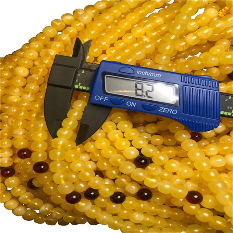 លក់ដុំខ្នាតពណ៌លឿងរបស់ amber ពណ៌លឿងនៅលើខ្សែក្រវ៉ាត់រាង gemstone 1strand 40 អឹមធី 40 ស៊ីម 15