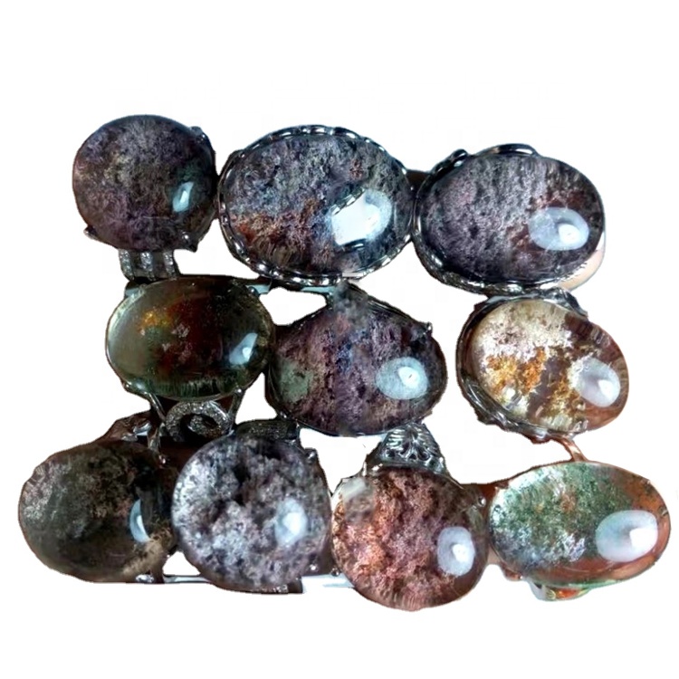 Phantom crystal quartz 925 silver rings 9