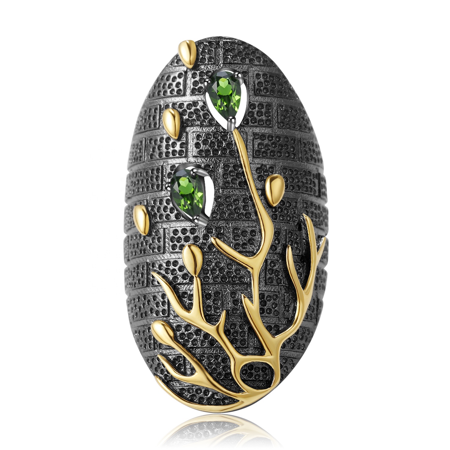 Fashional 실버 도금 청록색 반지 9