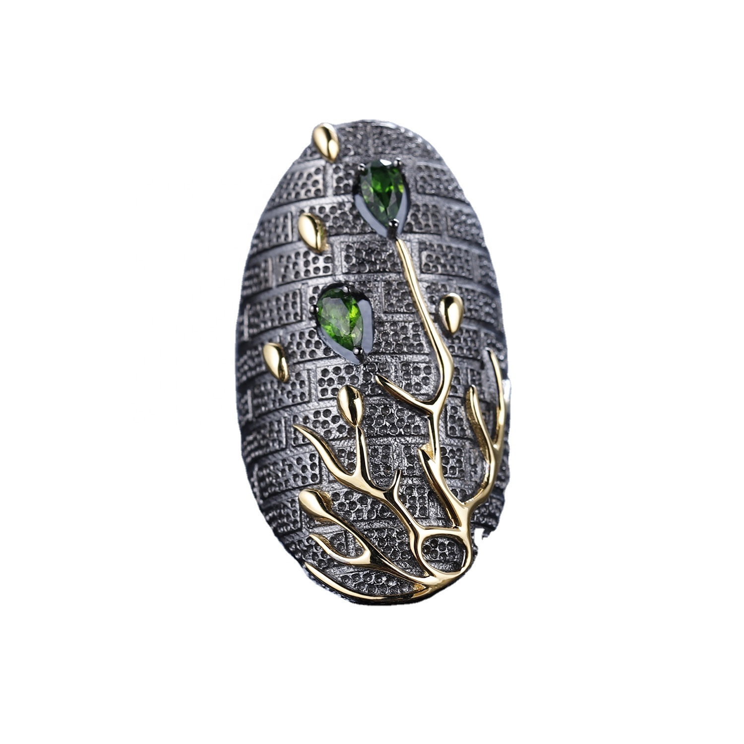 Fashional 실버 도금 청록색 반지 13