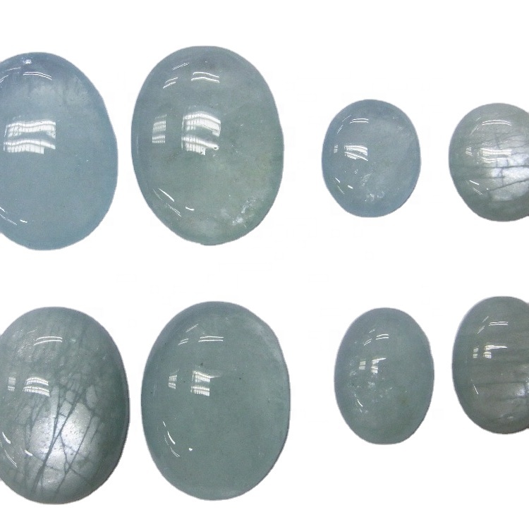 ថ្ម quamy quamarine pear Cabochon Gemstone ថ្មរលុងធម្មជាតិធ្វើឱ្យ Wholsale 13