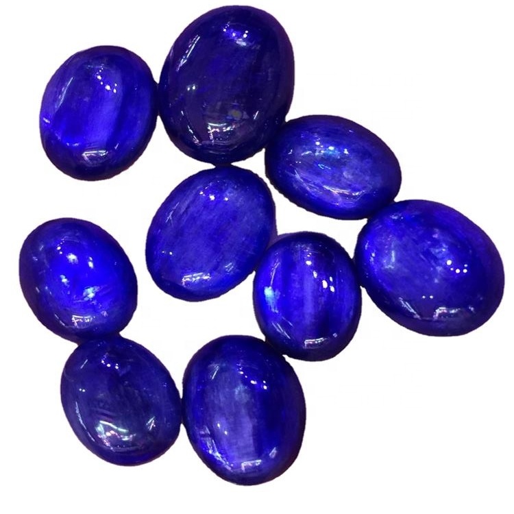 Gemsstone Blue Kyantite Olivan 10x14x5mm 3A Grade Kyanite Cabstone 15