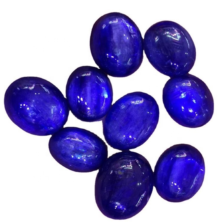 Gemsstone Blue Kyantite Olivan 10x14x5mm 3A Grade Kyanite Cabstone 13