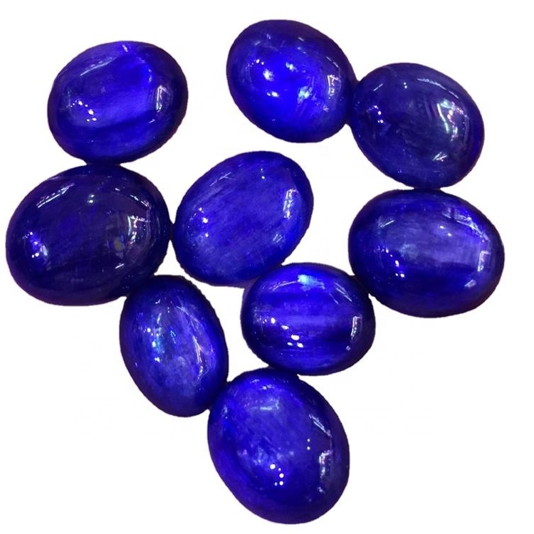 Gemsstone Blue Kyantite Olivan 10x14x5mm 3A Grade Kyanite Cabstone 11