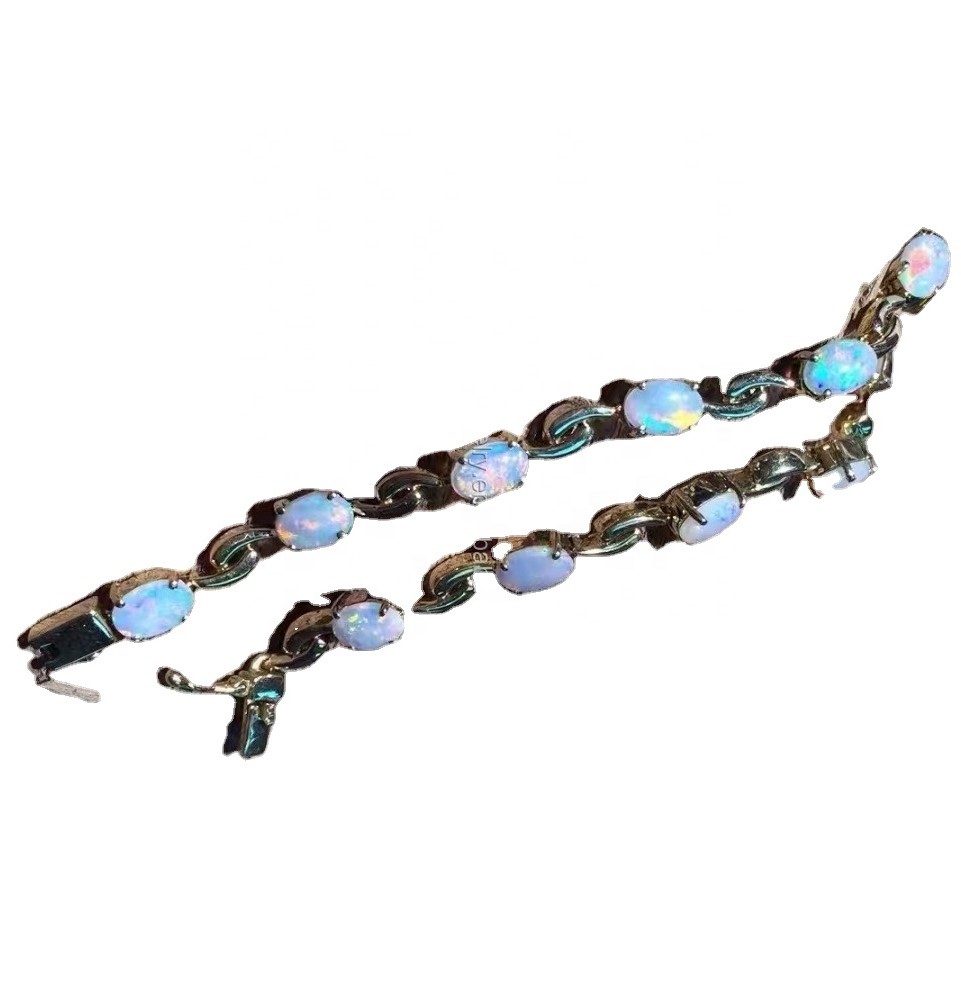 Intaglio in argento sterling 925 Inlay Bracciale in natura naturale gioielli 14