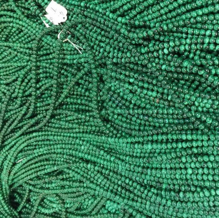 യഥാർത്ഥ പ്രകൃതിദത്ത പച്ച മലാച്ചൈറ്റ് അയഞ്ഞ കൊന്തകൾ വർദ്ധനവ് ഉണ്ടാക്കുന്നു 13