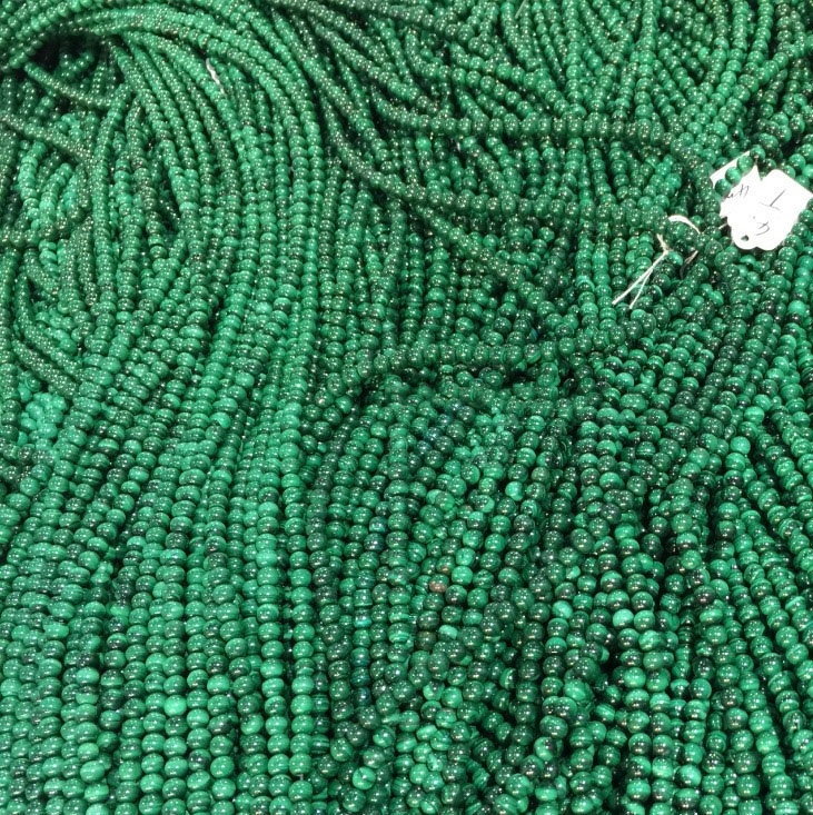 യഥാർത്ഥ പ്രകൃതിദത്ത പച്ച മലാച്ചൈറ്റ് അയഞ്ഞ കൊന്തകൾ വർദ്ധനവ് ഉണ്ടാക്കുന്നു 15