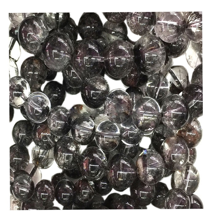 ខ្សែដៃថ្មខៀវ Quartz ពណ៌ខ្មៅសម្រាប់គ្រឿងអលង្ការ 13